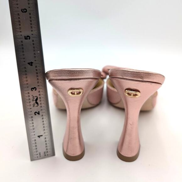 Dee Ocleppo Maldives Statin Bow Mule Pumps Women's Blush Size US9.5 EU40 - Picture 4 of 11